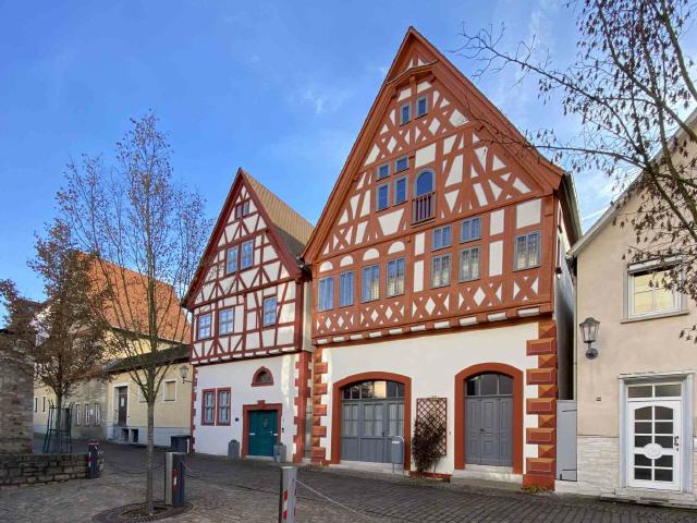 Karlstadt F&auml;rbergasse Fachwerkh&auml;user