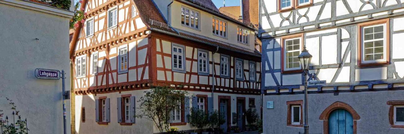 Weinheim Bergstra&szlig;e Gerbergasse Fachwerkhaus