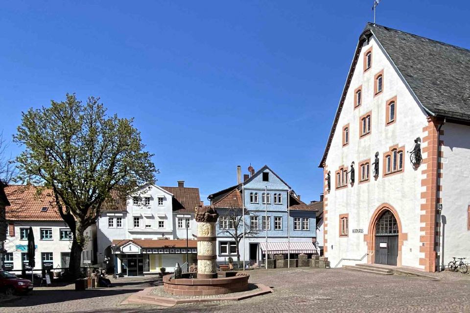 Steinau - Rathaus und Märchenbrunnen